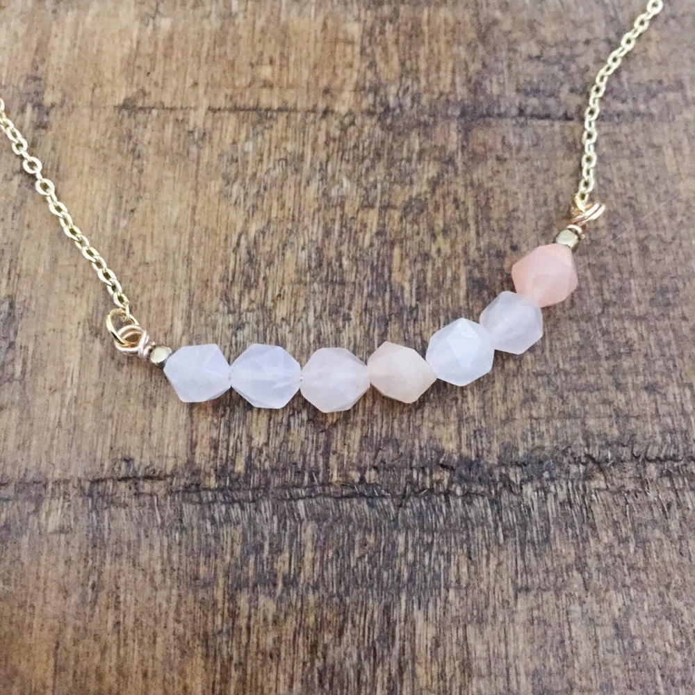 ❗️LAST❗️Rose Quartz 14K Gold Necklace - Picture 4 of 6